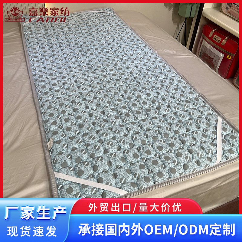 现货批发学生宿舍夹棉床垫单双人床褥可折叠藤席双面两用凉席垫子