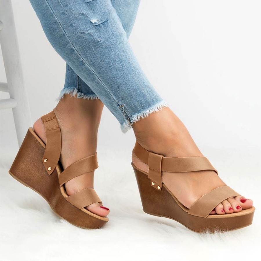 summer women's sandals wedge heel platform heels