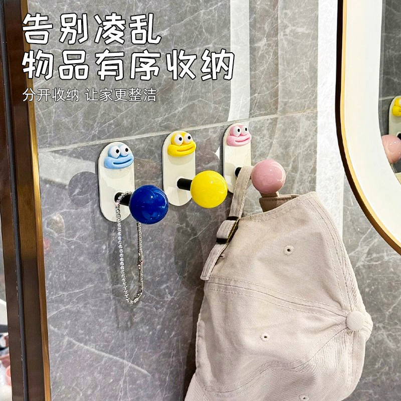ドーパミンフック、パンチフリー、強力な耐荷重粘着ドア後ろの痕跡のない洋服フック、浴室トイレ粘着フック|undefined