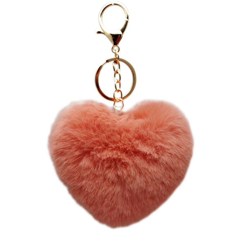 Поставка плюшевых любовь в форме сердца кулон мяч для волос автомобиль кулон сумка кулон