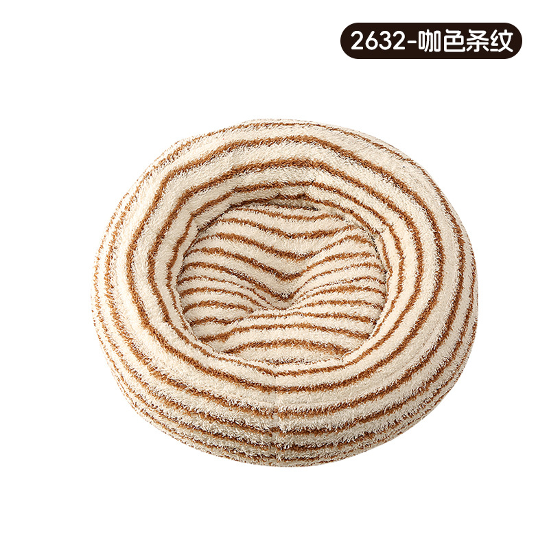 Round nest short hair-brown stripes 2632 / Diameter 40cm