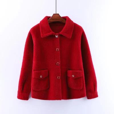 leisure time Autumn and winter Mom outfit Mink like coat Middle and old age fashion Versatile Easy thickening Large Fur coat
