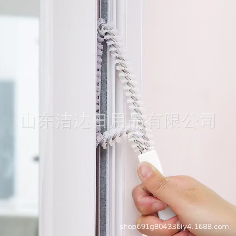 Factory Direct Sales Multifunctional Crevice Brush Window Groove Brush Brush Head Telescopic Rod Window Gap Cleaning Brush