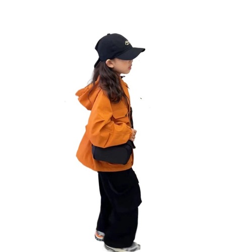 Children's Unisex Three-in-One Hooded Windbreaker Spring and Autumn Korean Version Fashion Jacket Stylish