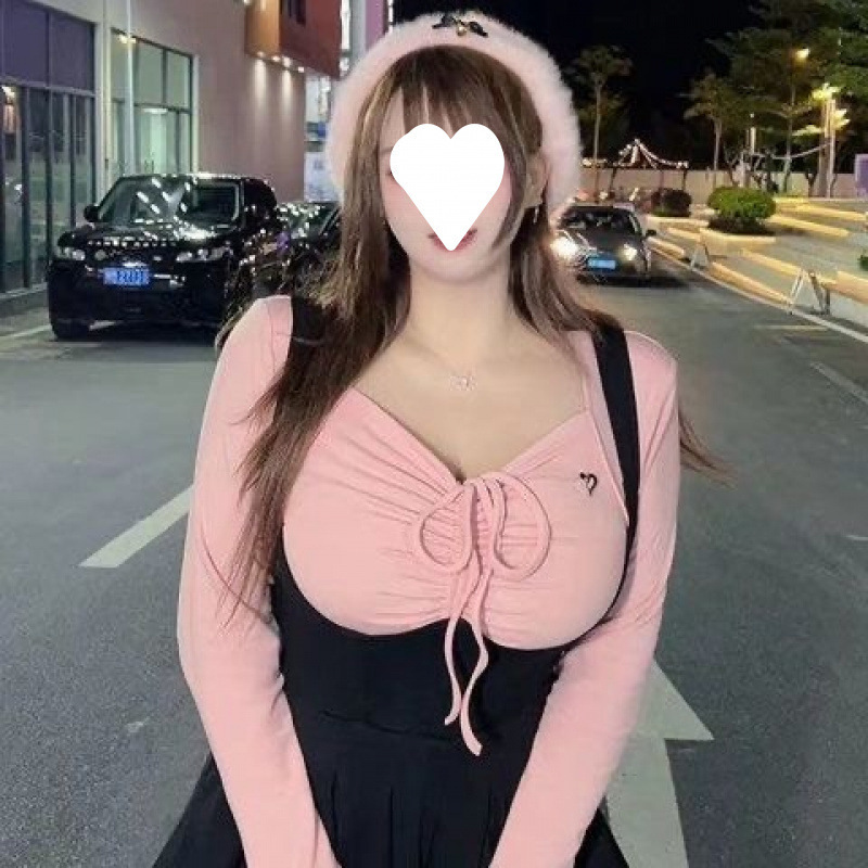 特大サイズのピュアディザイアホットガールドレススーツ、スリムで肉感のある長袖シャツとロングスカート|undefined
