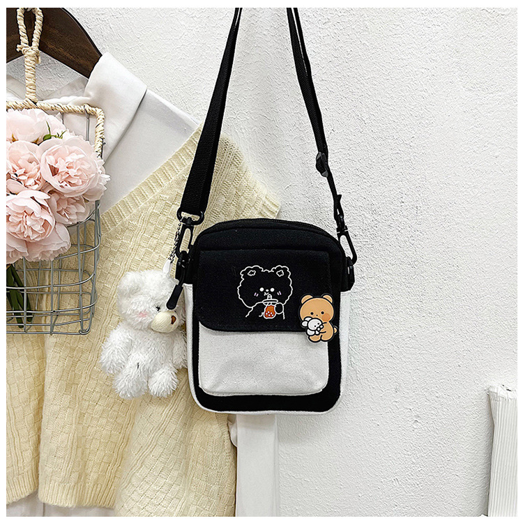 곰 스타일 블랙 + 핀 + 곰 펜던트