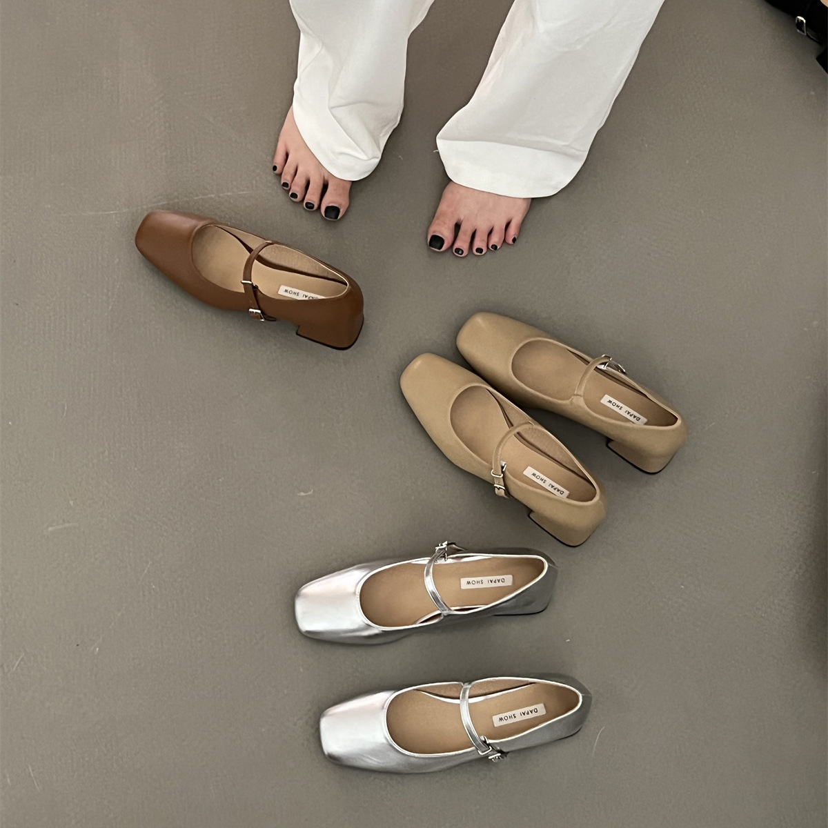 B8603 610K GIÀY CAO GÓT NỮ HUITDOU GÓT VUÔNG PHONG CÁCH HÀN QUỐC GIÀY DÉP NỮ G02 SẢN PHẨM MỚI