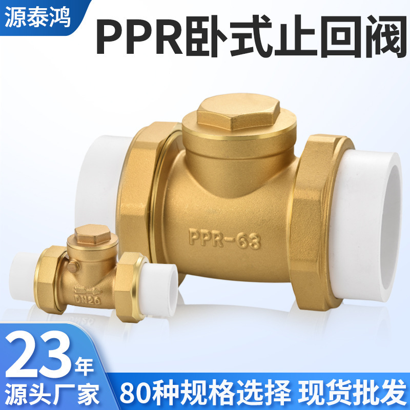 Brass Horizontal Check Valve Ppr Check Valve One-Way Valve Check Valve All-Copper Check Valve Check Valve Backflow Preventer