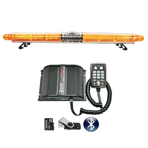 LED Roof Warning Light Long Row Strobe Light 1.7m Flashing Light + Horn + Bluetooth MP3 Siren 285P9