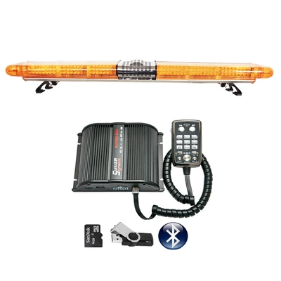 LED Roof Warning Light Long Row Strobe Light 1.7m Flashing Light + Horn + Bluetooth MP3 Siren 285P9 (Roof Light)