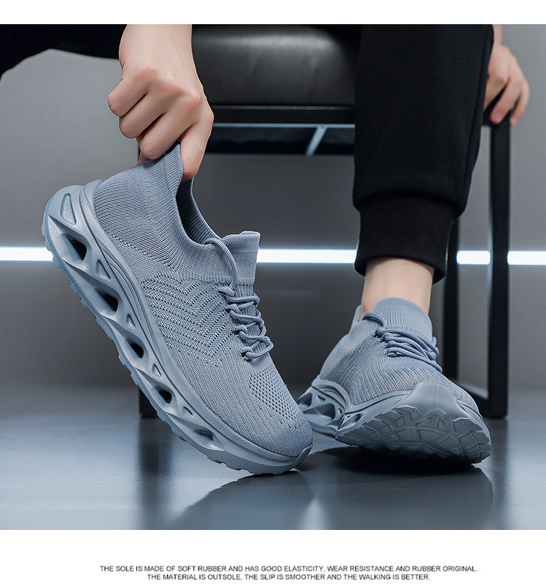Popular Cross-border Plus-size Men's New Mesh Breathable Walking Shoes, Lightweight Height-increasing Thick-soled_vogvips.com