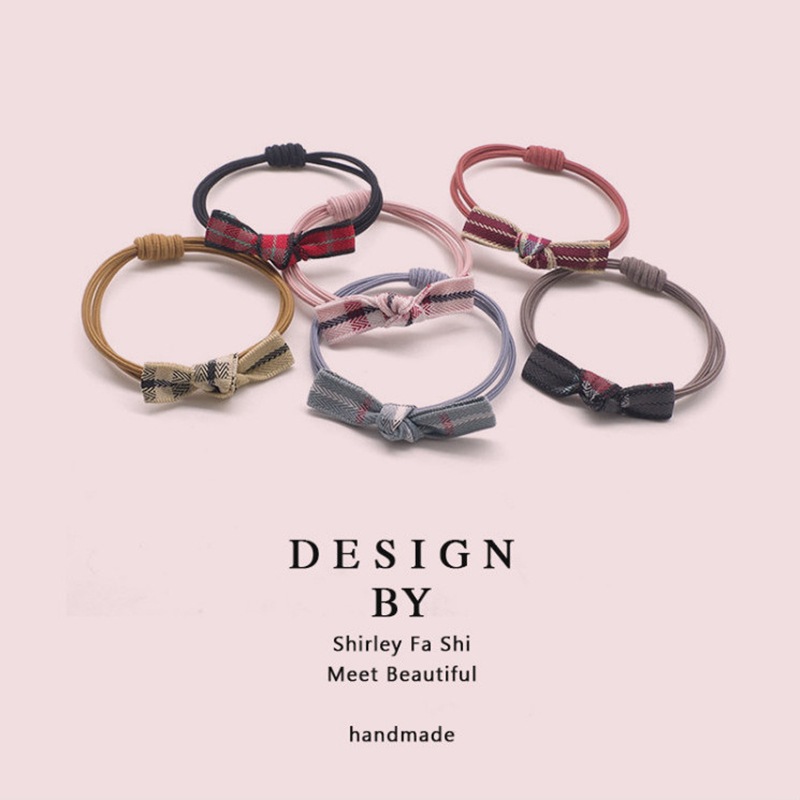 Bow Hair Tie Headband for Women Korean Internet Celebrity Simple Bracelet Dual-Purpose Mori Girl Hair Accessories Elegant Girl Bestie Hair Rope