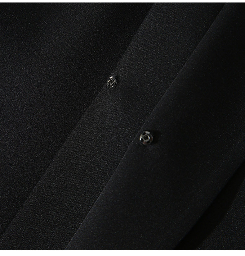 Áo blazer nữ satin thắt eo dáng ôm kiểu Pháp thanh lịch — Trắng ngọc trai, Xám nhạt, Đen đá chi tiết 23
