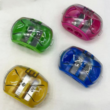 厂家批发塑料大小孔卷笔刀 铅笔刀双孔削笔器 化妆笔削笔器跨境