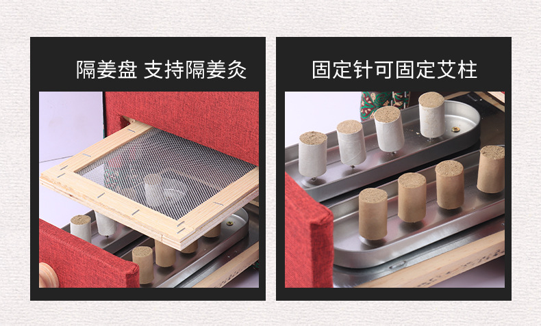 Solid Wood Moxibustion Foot Box, Ai Zu Bao Foot Therapy Device for Warm Self-Care Routine detail image 5