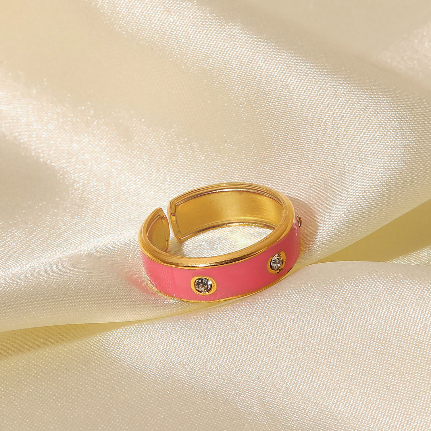 Women'S Gender Wholesale Jewelry Fashion Geometric 304 Stainless Steel Zircon Ring