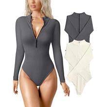 N 28551 Long Sleeve Ribbed Bodysuit �Ը��_�y�B�w�� �羳