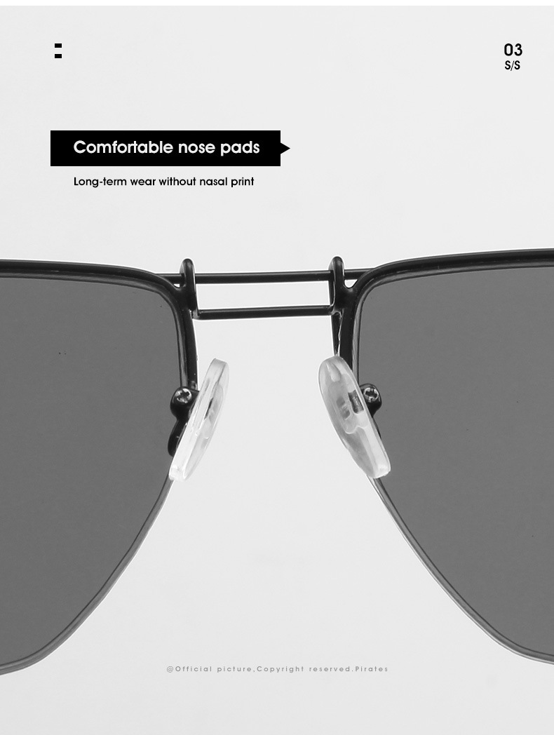 Unisex Gender Casual Exaggerated Solid Color Ac UV400 Protection Polygon Half Frame Women's Sunglasses