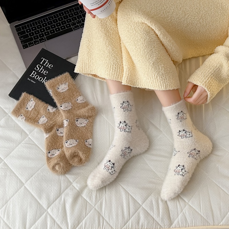 Femmes Style De Bande Dessinée Dessin Animé Coton Crew Socks Une Paire display picture 10