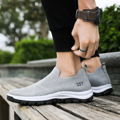 Foreign trade Feizhi men's shoes  slip-on lazy shoes non-slip soft bottom men's casual shoes solid color sports shoes for men