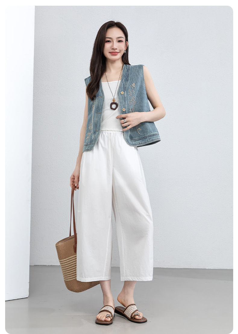 Quần jogger nam ống bong bóng dáng 7/8, chất liệu cotton thoáng khí, phong cách công sở dạo phố — màu xanh navy chi tiết 20