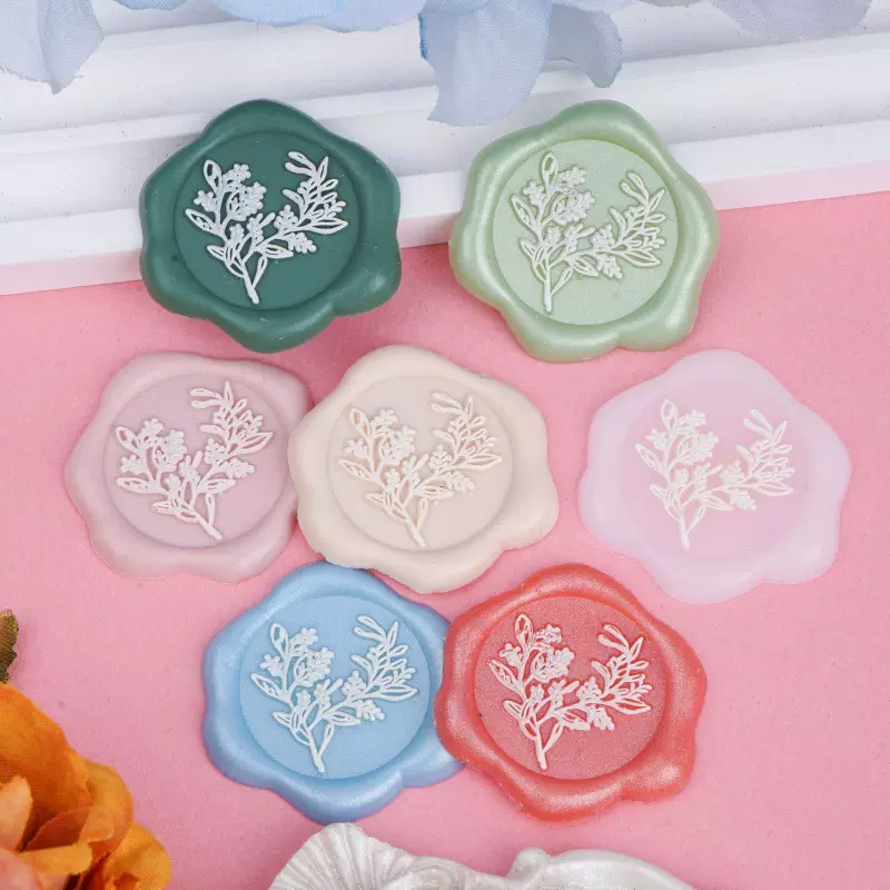 火漆印章定刻蜡标贴双色来图设计请柬信封封口背胶蜡封贴纸刻字