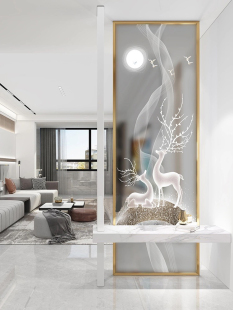 X * modern luxury new screen partition living room simple entrance bathroom shielding wrought iron stainless steel