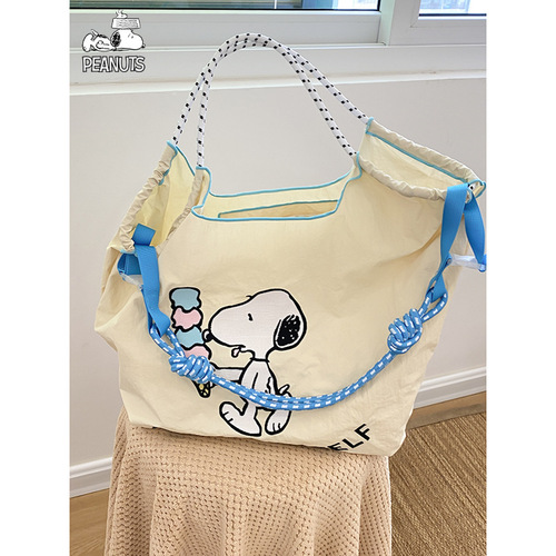 Yeyu/SNOOPY Snoopy Dopamine Cartoon New Student Shoulder Bag Women's Embroidery Large Capacity