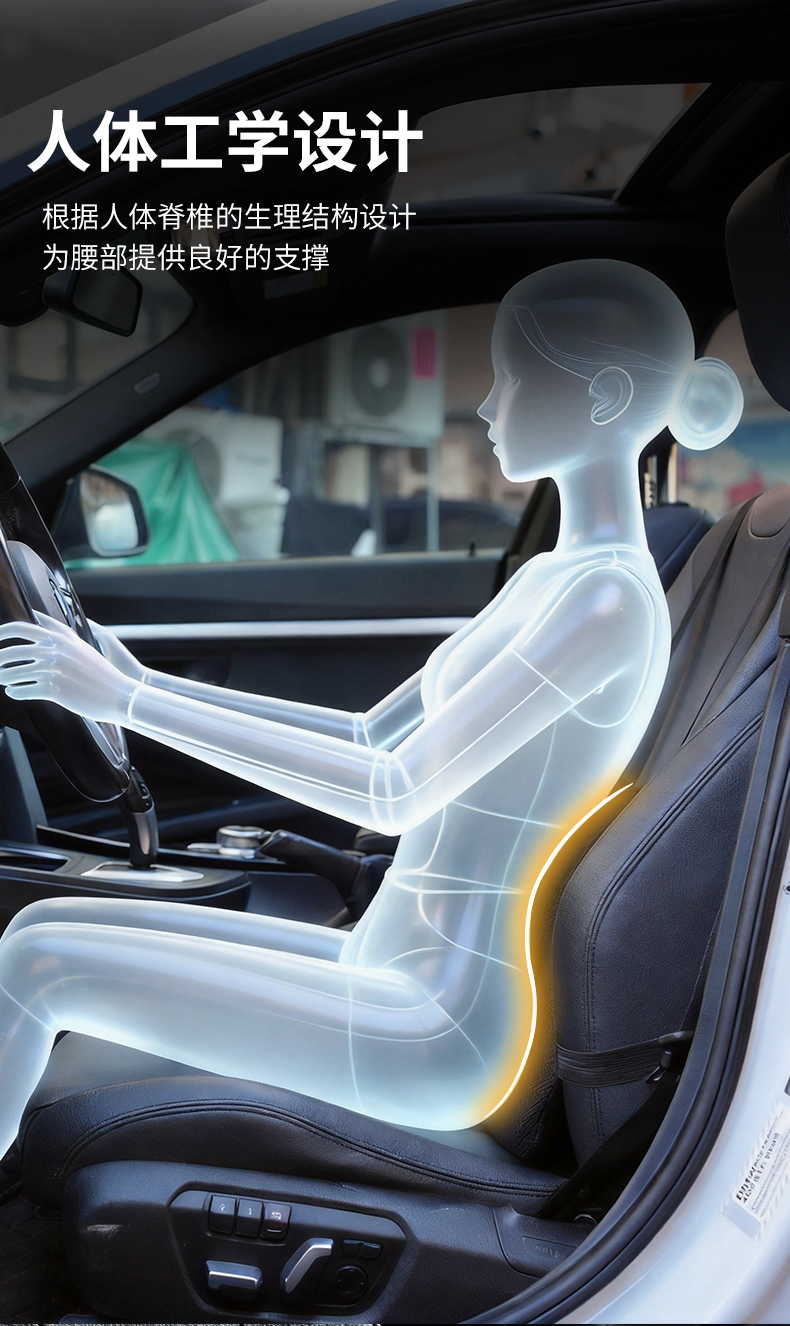 Car lumbar support, breathable cushion for driving, lumbar pad for driver's seat, backrest cushion, car seat lumbar support, car accessory