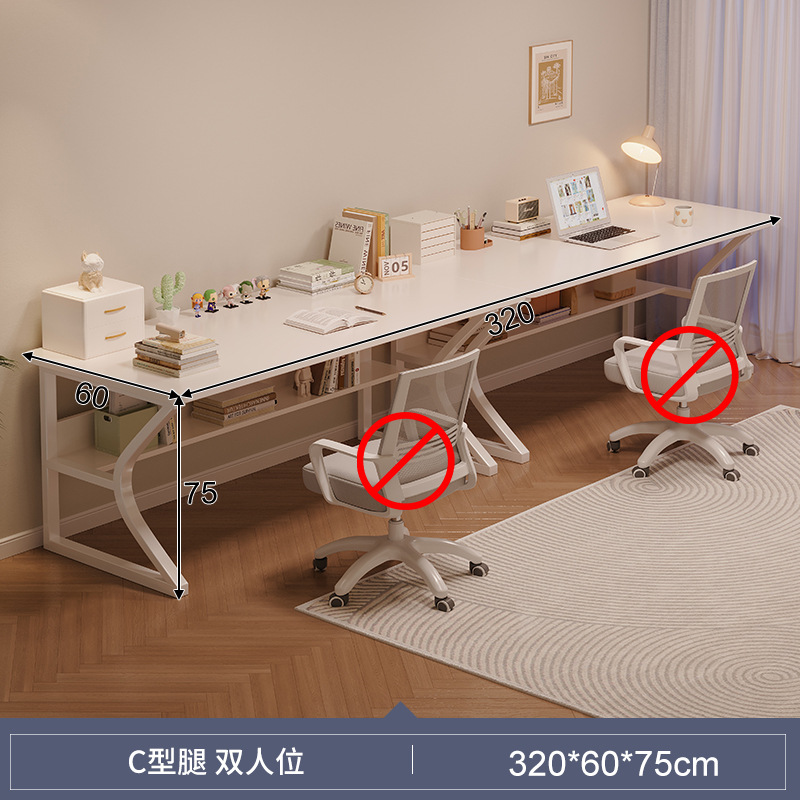 Mesa de computadora de dos personas mesa de escritorio para estudiantes de estudio en el hogar escritorio de dormitorio pequeño escritorio escritorio minimalista escritorio de oficina blanco