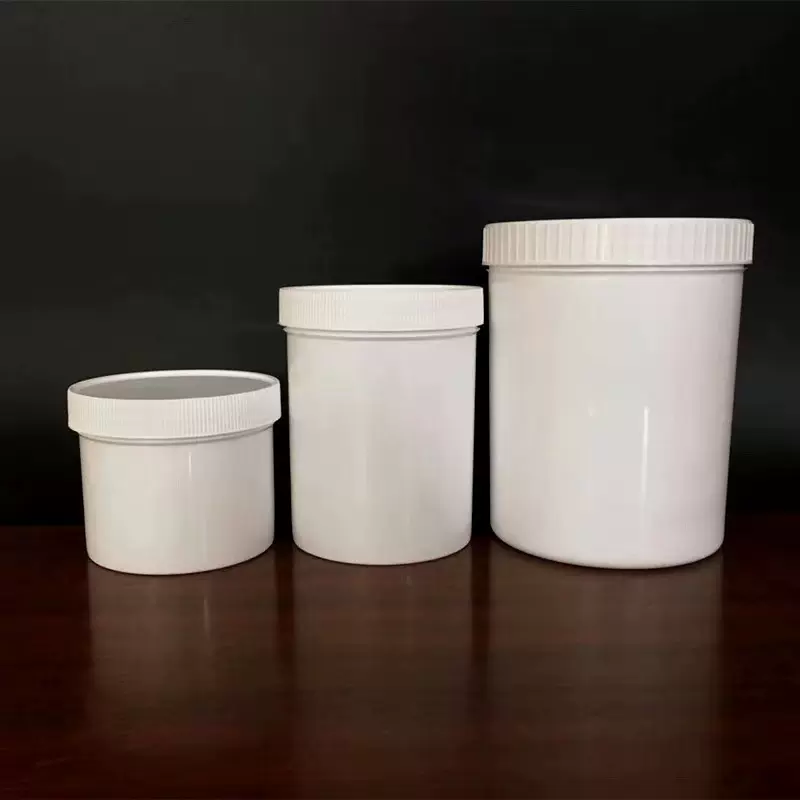 250ml/500ml/1000ml毫升克加厚塑料瓶广口油墨罐大口直立桶固体罐