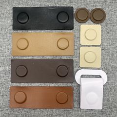 革の長方形の正方形の円形の強力な磁石はダウンジャケットのコートのドアの襟の部品の革のボタンを掛けます。