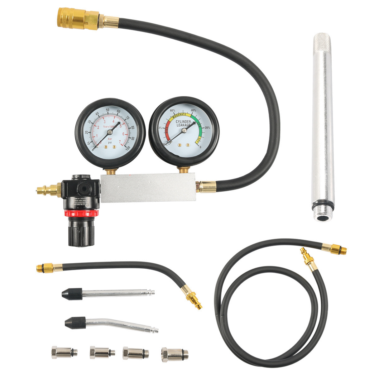 TU-21 Cylinder Leak Tester Automotive Engine Cylinder Air Leak Tester Auto Repair Diagnostic Tool Set
