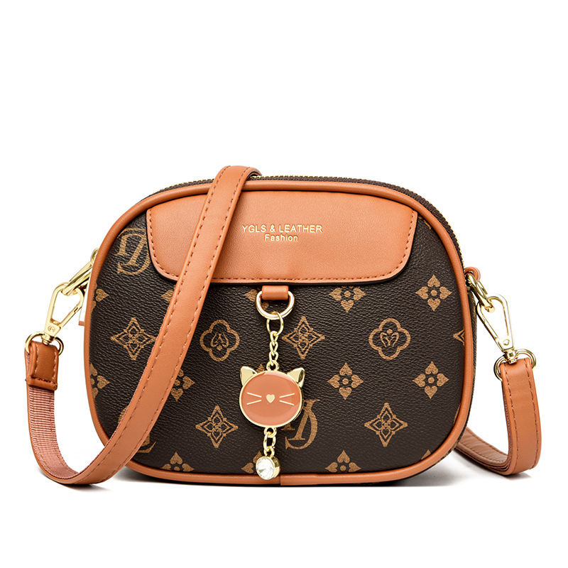 Νέα γυναικεία τσάντα, χιαστί μονό ώμου, μοντέρνο και ευέλικτο, απλό κρεμαστό μενταγιόν, κορεάτικη έκδοση 3411_voghion.com