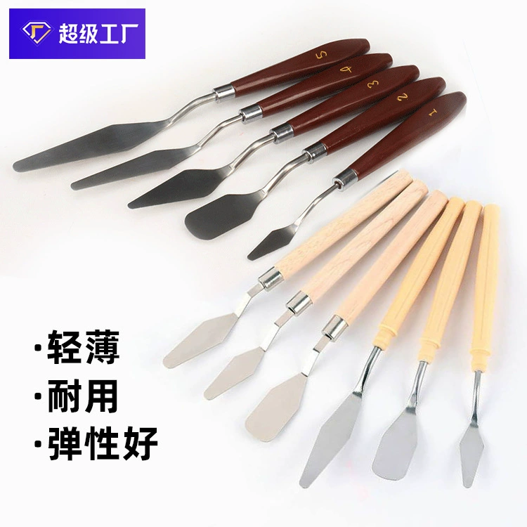 Гуашь пигмент масляной живописи скребок костюм из нержавеющей стали плоский наконечник пигментная Лопата лезвие художественный скребок завод на заказ