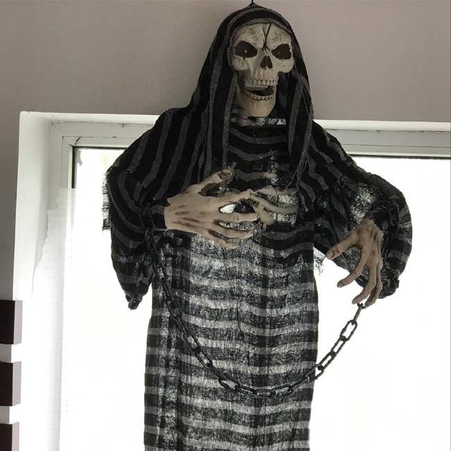 Ghost Grid Hanging Ghost Room Escape Ghost House Tattoo Shop Colgante Bar Decoración Props Horror Horror Esqueleto Hanging Ghost