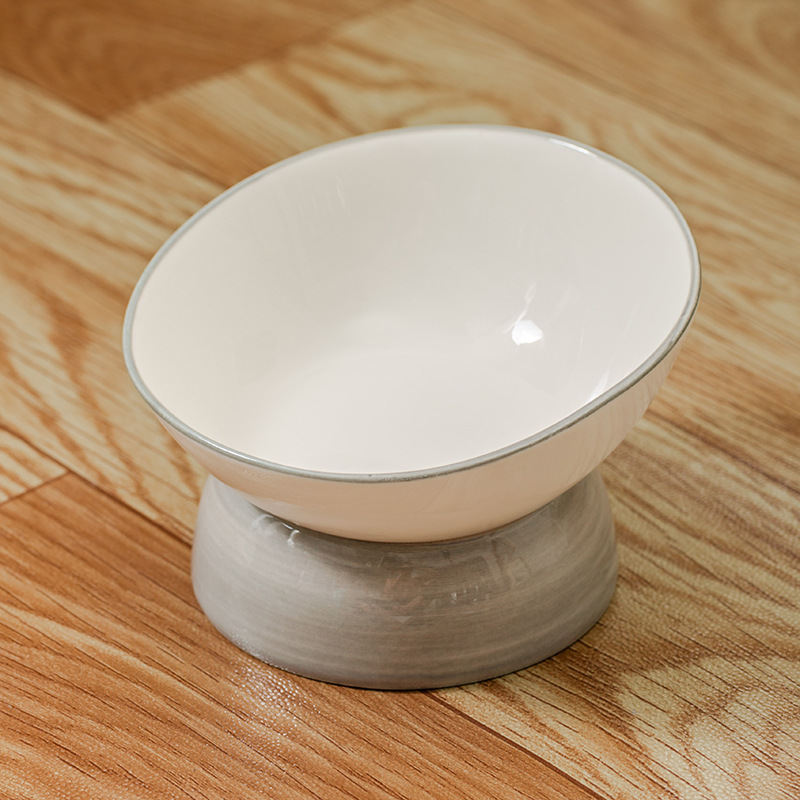 Tacos de cerámica para gatos, tacos para perros, tacos para mascotas, cuchillo de protección de pies altos, cuenca para gatos, tazón de agua negra para gatos, artículos para mascotas