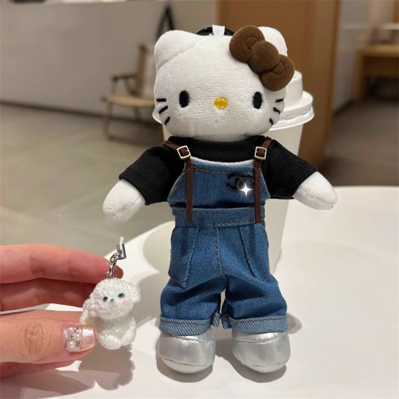 漫画の長い脚キティバッグペンダントぬいぐるみ人形バックパックペンダント装飾キーホルダーガールフレンドギフト|undefined