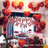 Happy Birthday Happy Balloon Set HappybirthDay Adult Birthday Background Wall layout aluminum membrane balloon