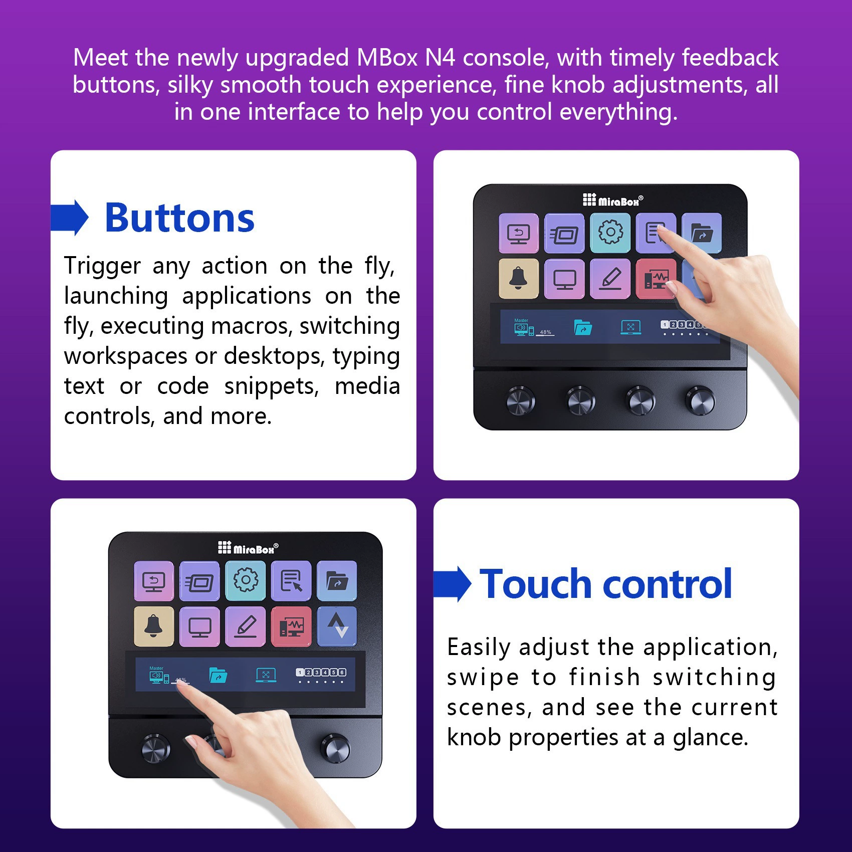 International version N4 visual custom keyboard/stream dock/macro keyboard/customized keyboard ai keyboard