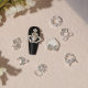 New nail bow love alloy nail decoration moon flower butterfly nail drill manufacturers wholesale jewelry