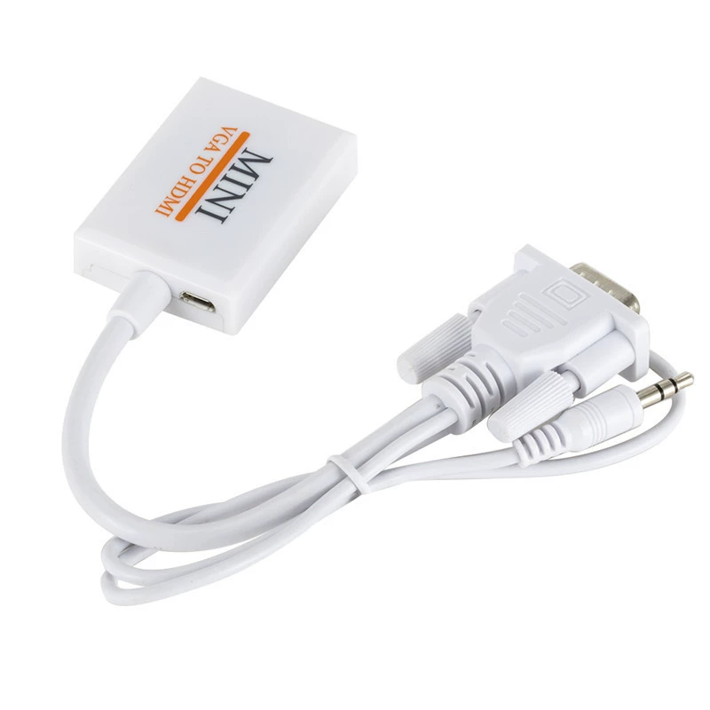 VGA 转 HDMI 转换器 带音频区域 电源线 1080p60Hz HD 转换