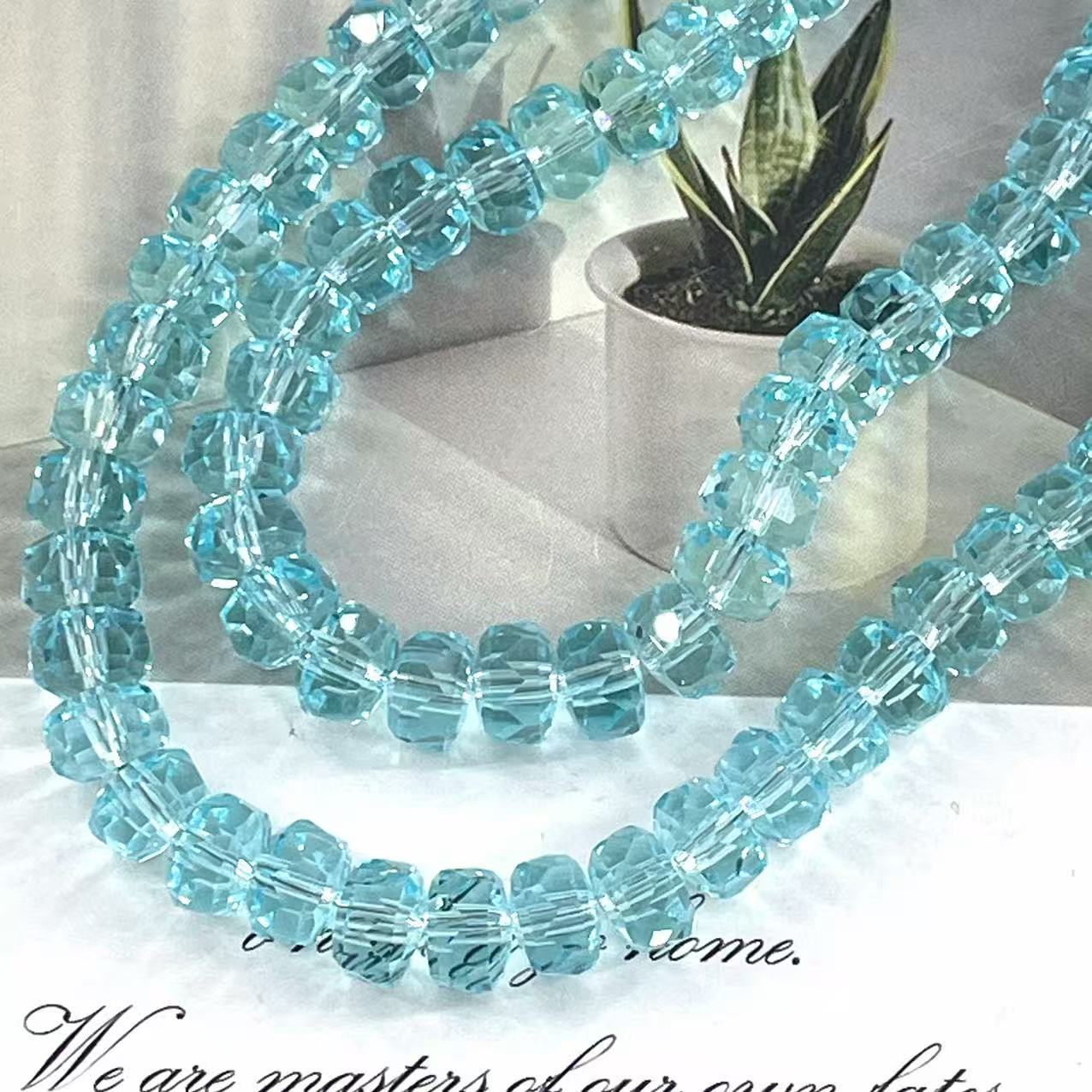 8mm Rainbow Wheel Jingjing Diy Jewelry Este embrión Vidrio Cristal Jewelry Pulsera Collar Moda Jewelry Accesorios dispersos