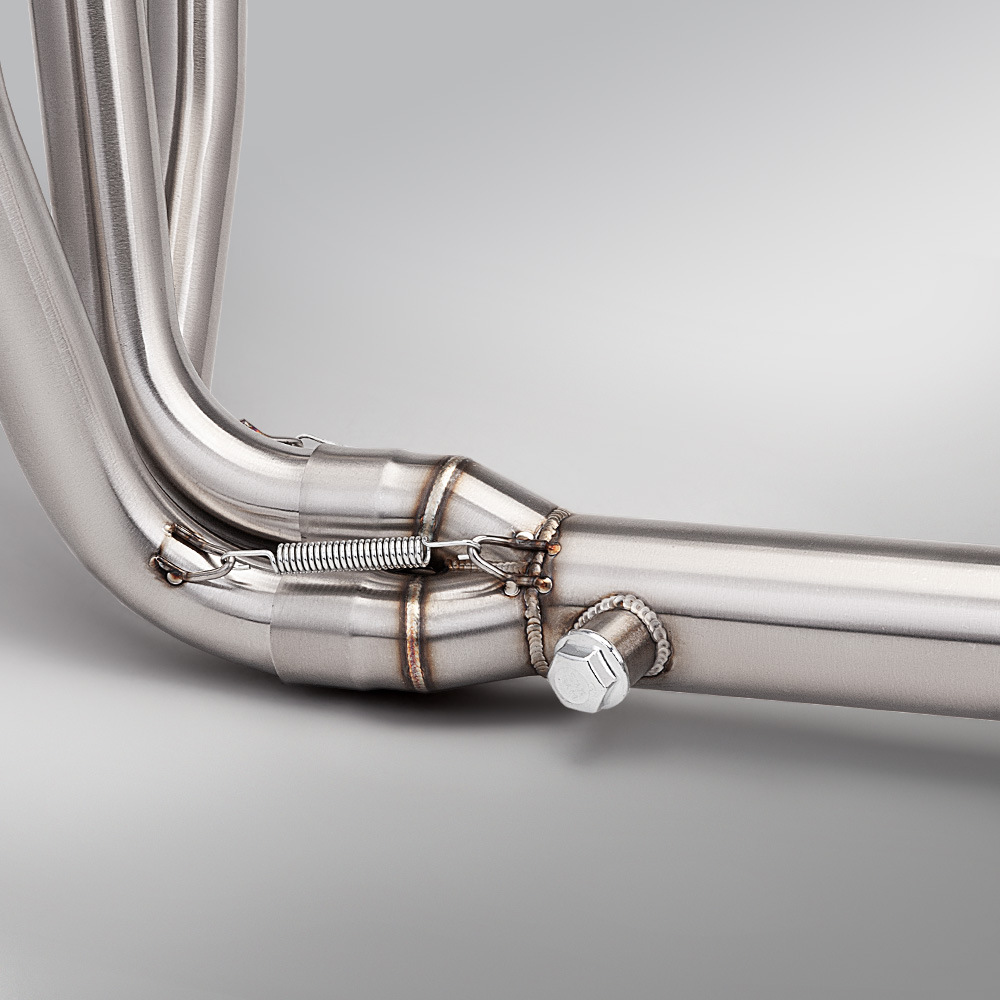 Chunfeng 675Sr-R Dual-Channel Valve Box Front Exhaust Pipe Motorcycle 675Sr Exhaust Modification