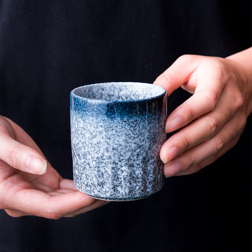 Tea cup ceramic cup single small cup Japanese tea set cup handmade tea bowl household kung fu tea cup small master cup