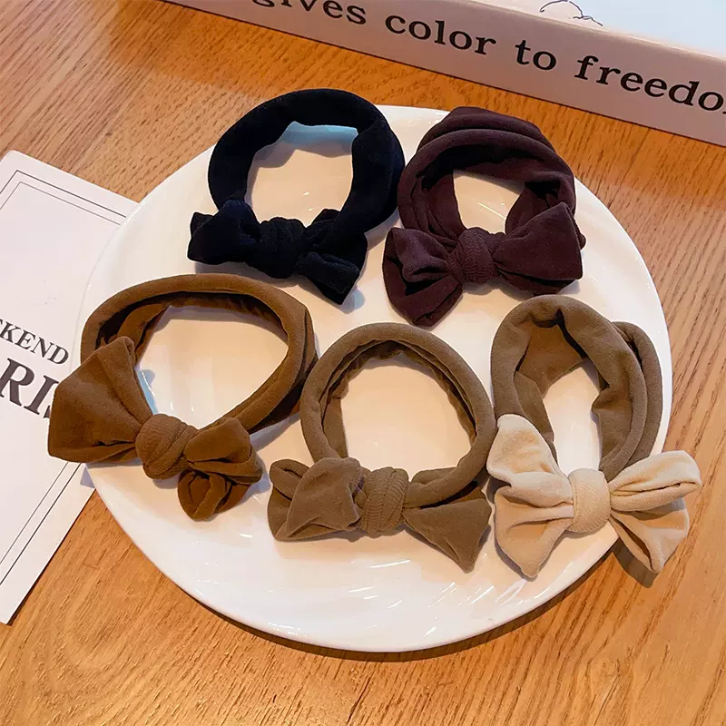 加宽无接缝蝴蝶结发圈简约高弹力皮筋不伤发高弹力绑发马尾头绳女