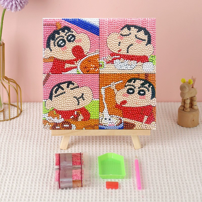 Алмазная вышивка (canvas) Genshin Impact DIY, 20×20 / 30×30, деревянная внутренняя рама и набор инструментов