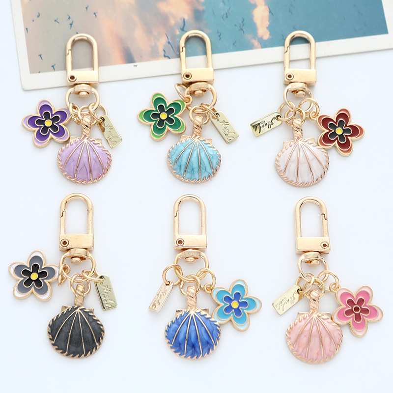 Cute Flower Shell Alloy Women's Keychain display picture 1