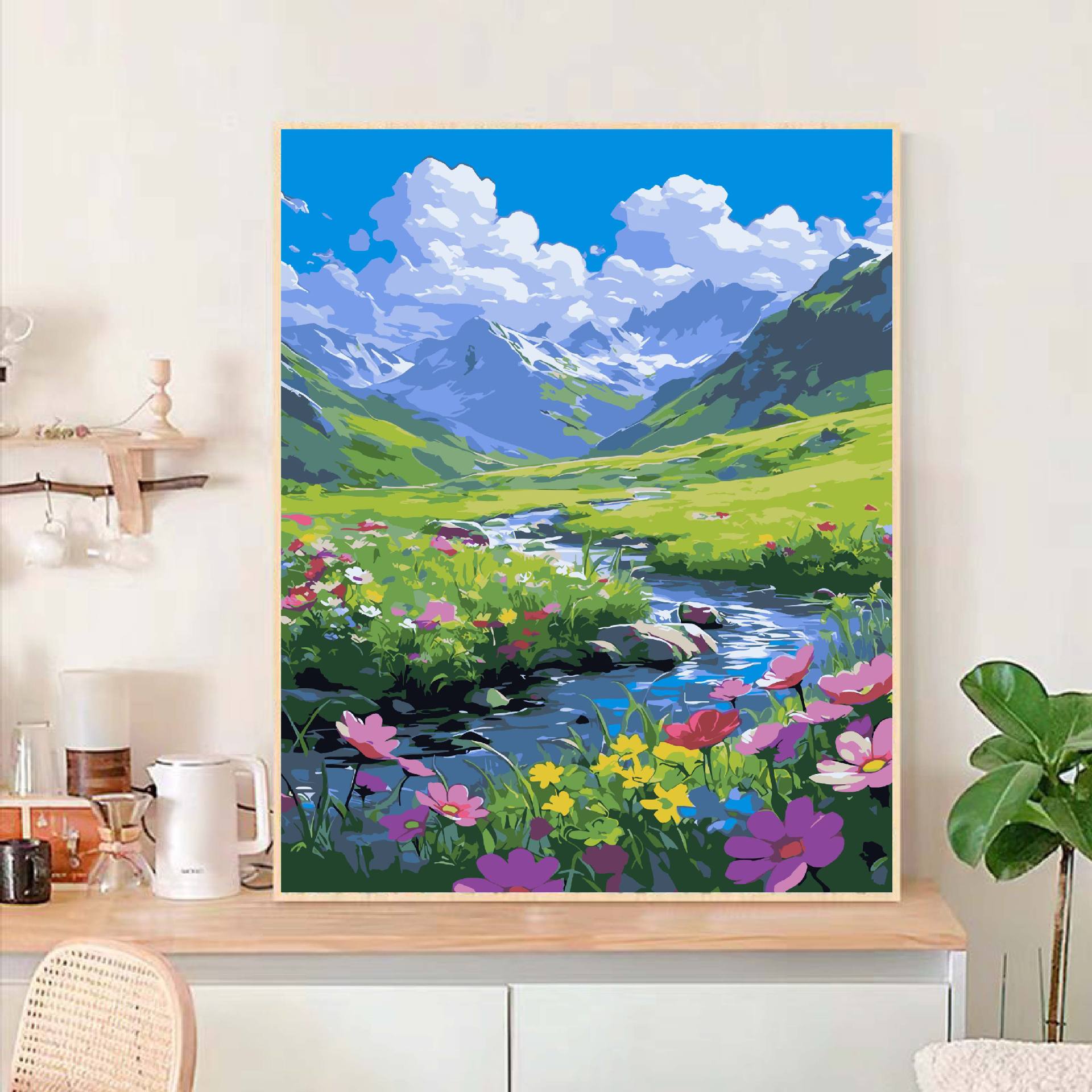 Nuevas flores pinturas al óleo digital diy pintura de relleno para adultos pintados a mano paisajes pintados a mano pinturas decorativas de acrílico