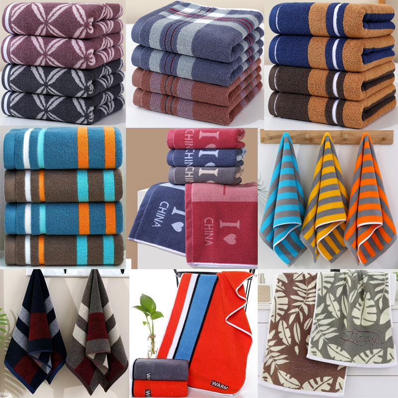 Manufacturer's 100% Pure Cotton Towels, Adult Towels, Men's and Women's Thick Towels, Antibacterial High-End Towels